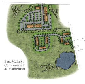 East Main Street Commercial and Residential Area